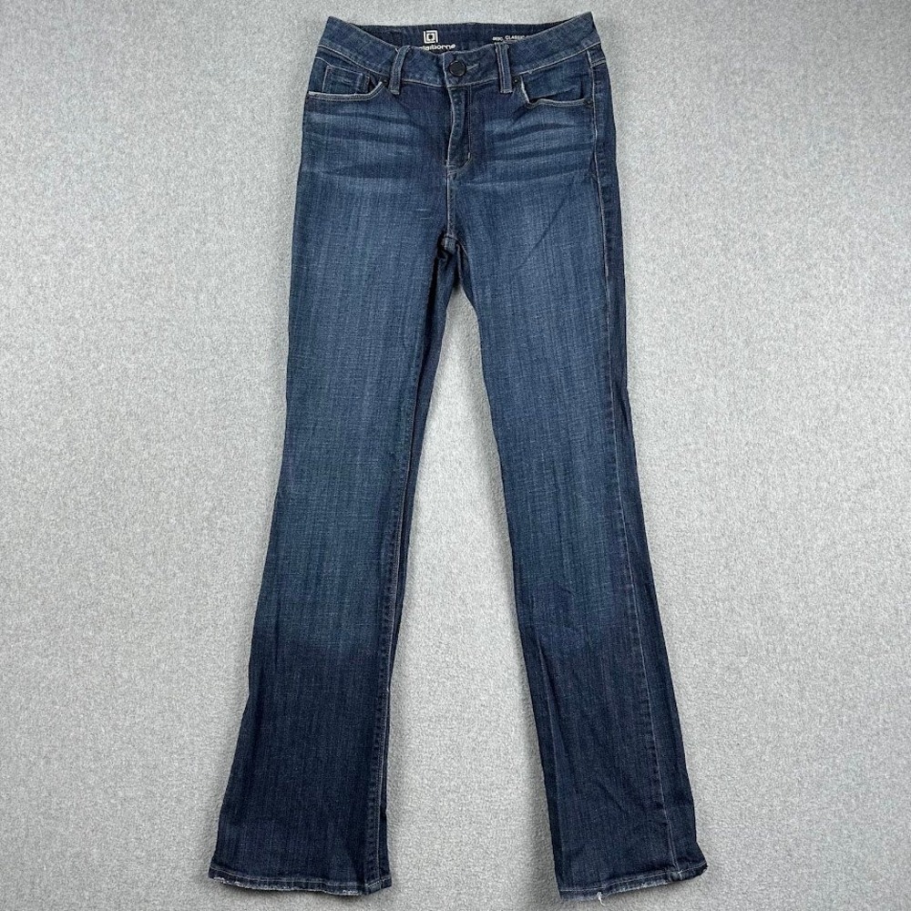 Liz Claiborne Women Size 4 Dark Wash Bootcut Classic Stretch Jeans